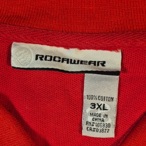 Rocawear 3XL Polo Red and Black Mens Shirt Classic Design - Picture 2 of 10